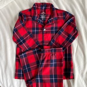 Primary boys button down plaid pajama set. Size 6-7. Like new condition.